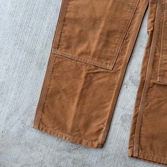 Vintage Y2K Carhartt brown DIRTY double knee work wear carpenter pants - Picture 4 of 12